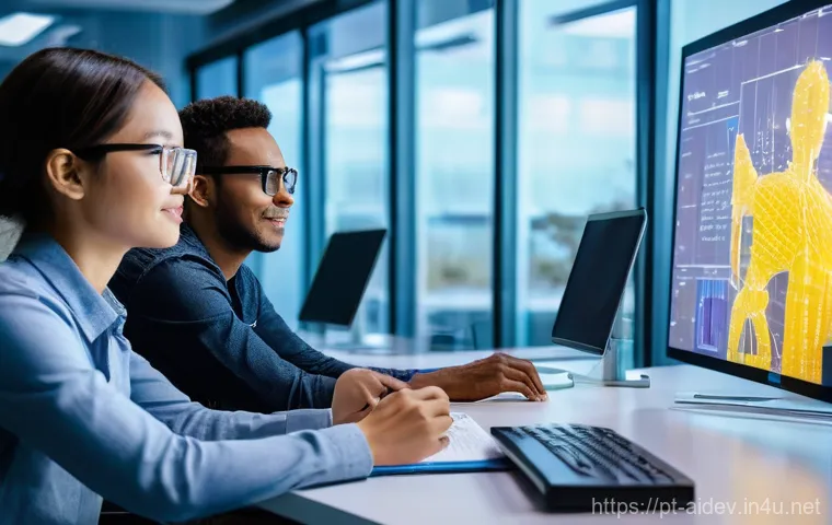 AI 개발 직무의 장점 - **Prompt:** "A vibrant, optimistic illustration of a diverse group of people benefiting from AI in t...