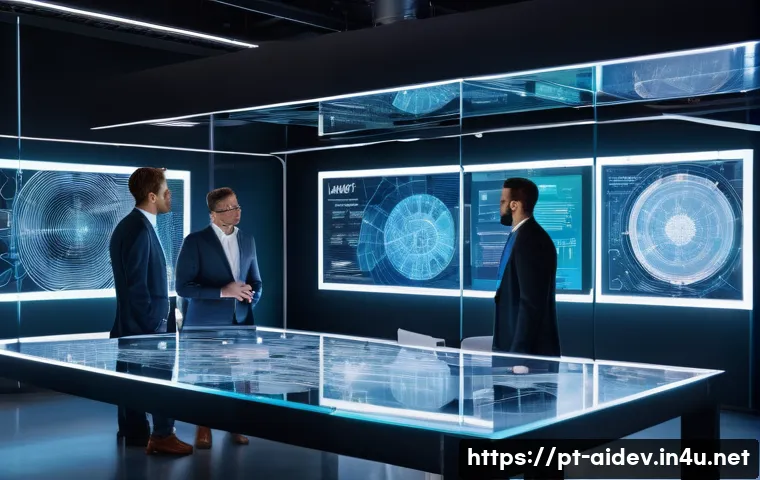 AI 프로젝트 관리 능력 - **Prompt:** "A diverse group of professionals, including data scientists and business strategists, c...